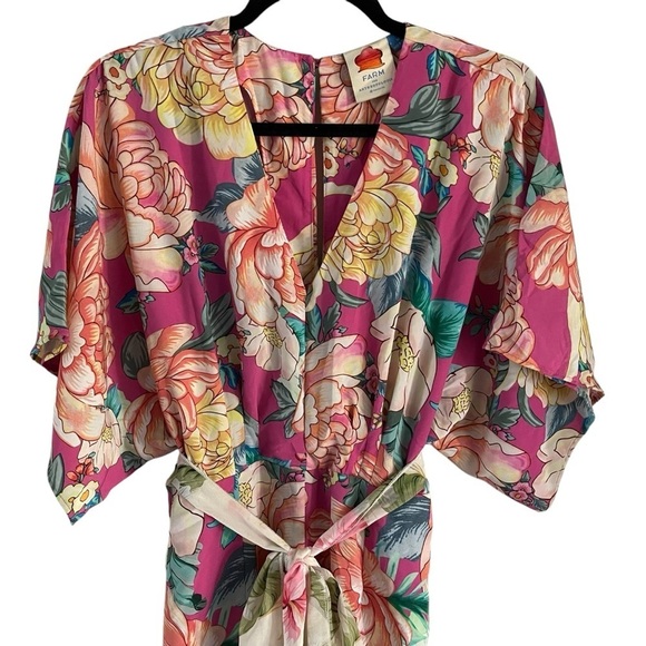 Farm Rio Eulalie Wide Leg Jumpsuit Women Size M - Picture 4 of 8